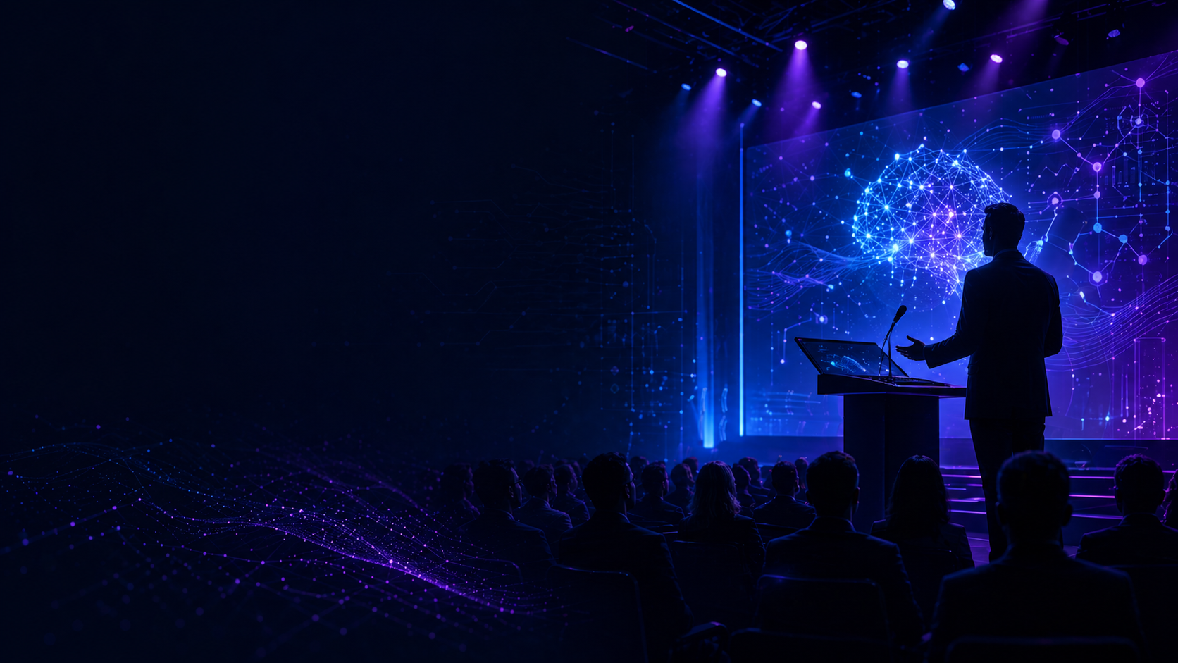 Illustration representing invited talks, workshops, academic sessions, and knowledge sharing